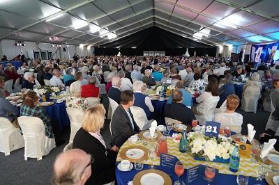 Inside the marquee at Founders' Tea, 29 November 2018